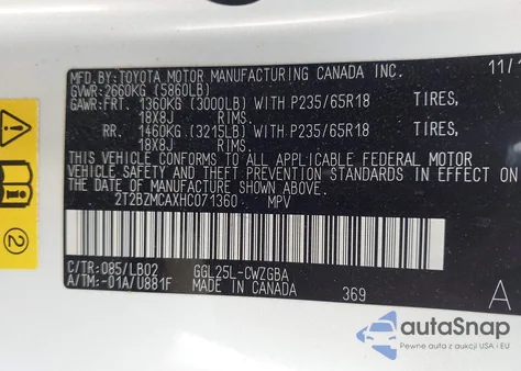 2017 Lexus Rx 350 из США, поврежденный, VIN 2T2BZMCAXHC071360